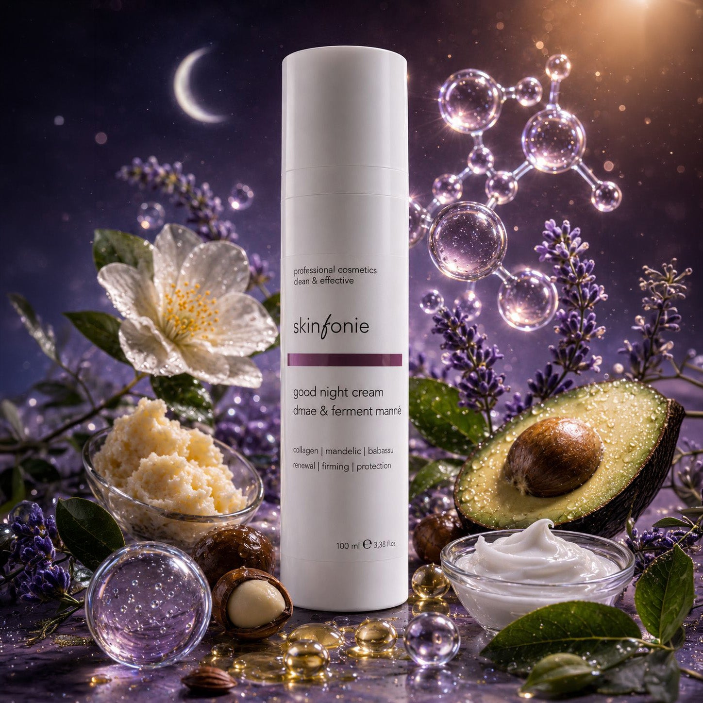 Skinfonie | good night cream | dmae & fermented manna