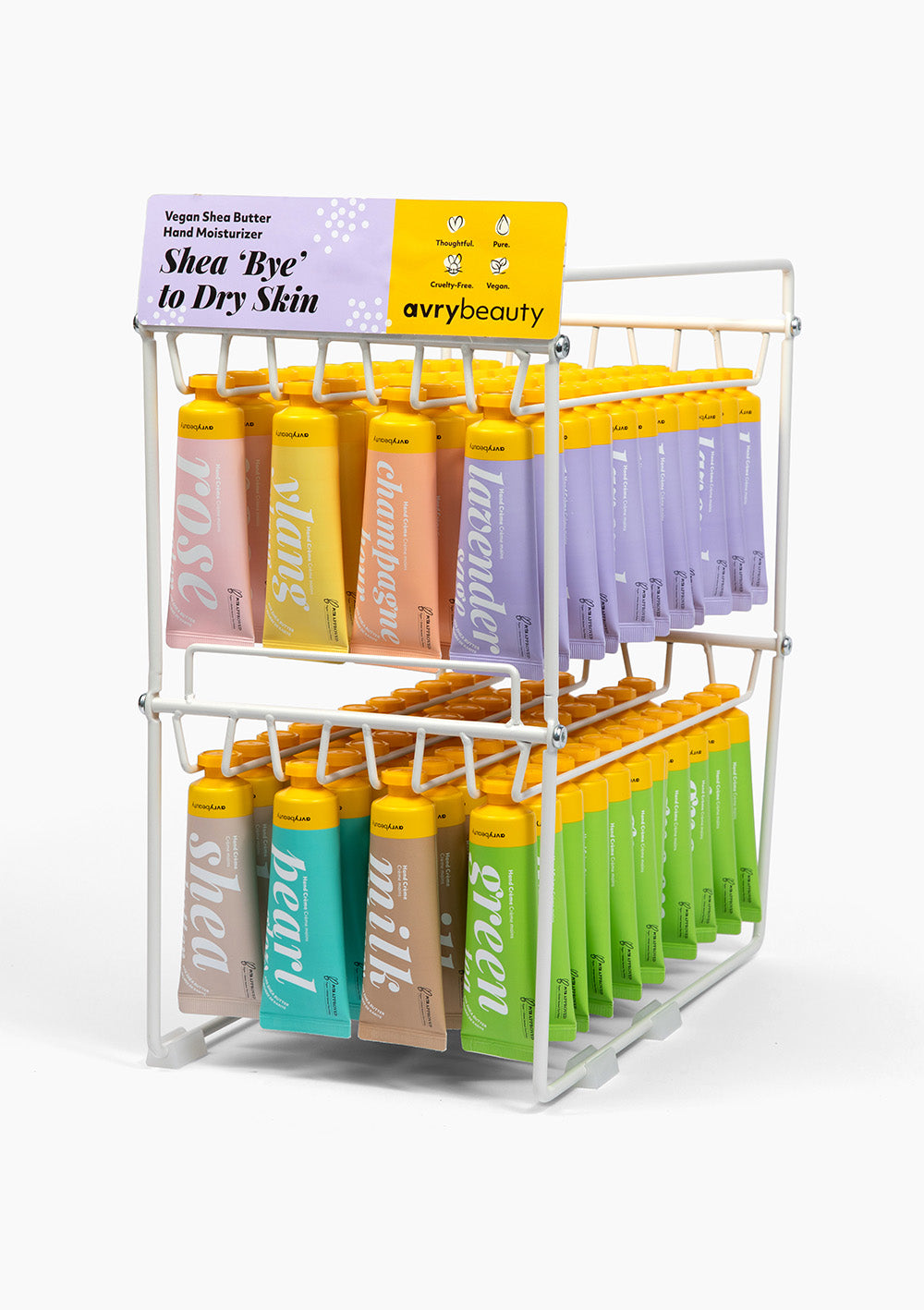 Shea Butter Hand Cream 2 Tier Display Rack Stand + Shelf Talker